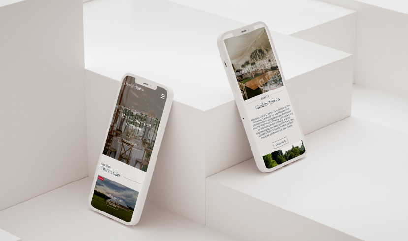 Cheshire tent web design