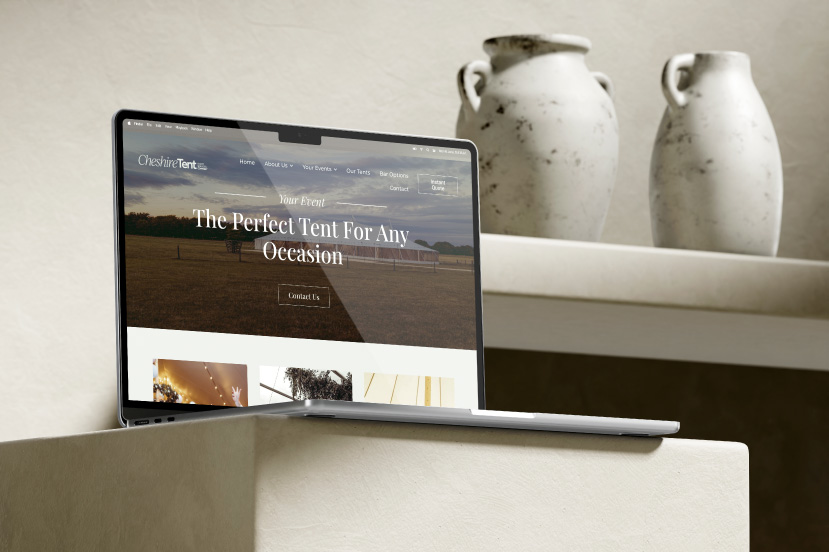 Cheshire tent web design