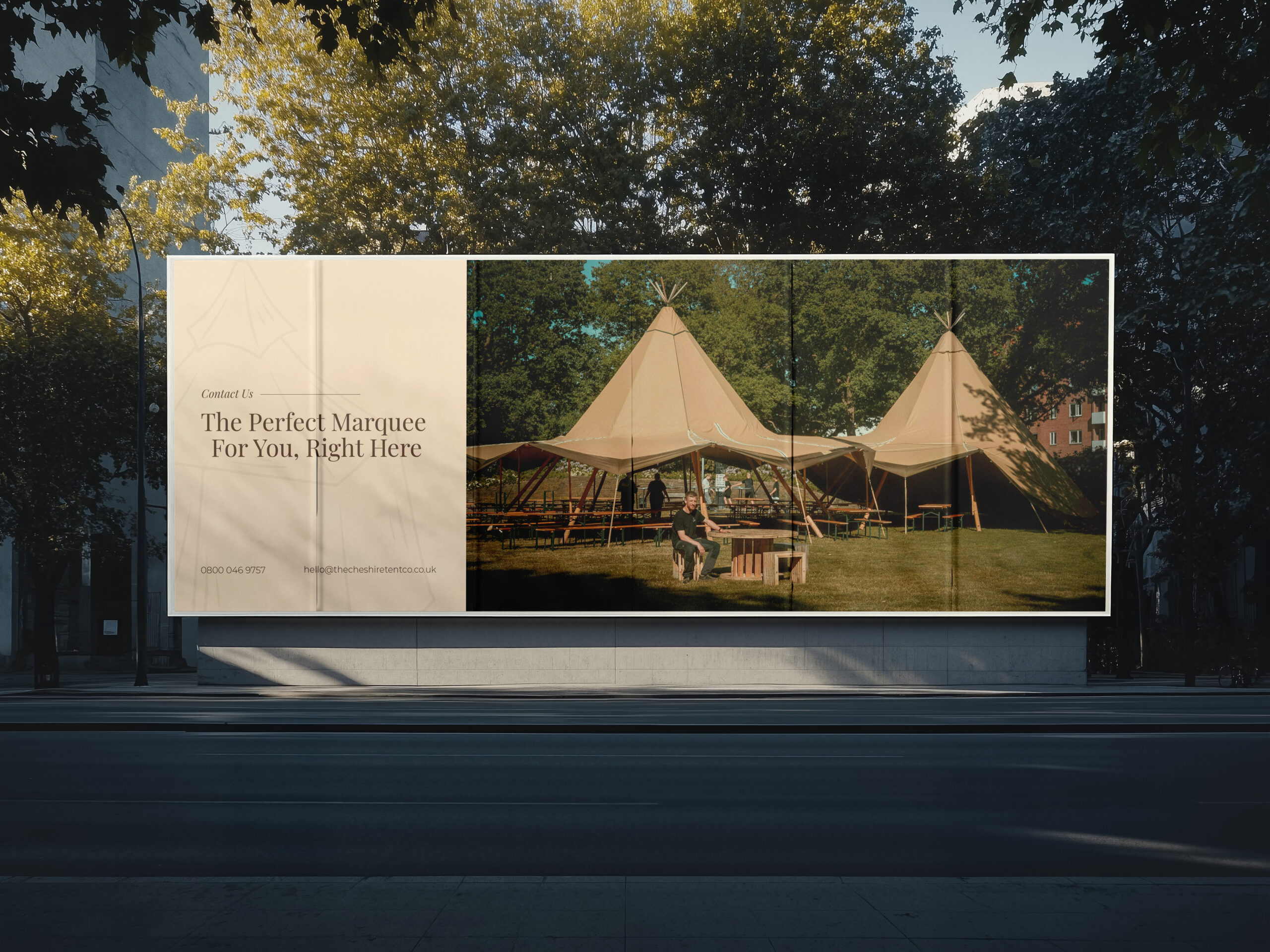 Cheshire tent web design