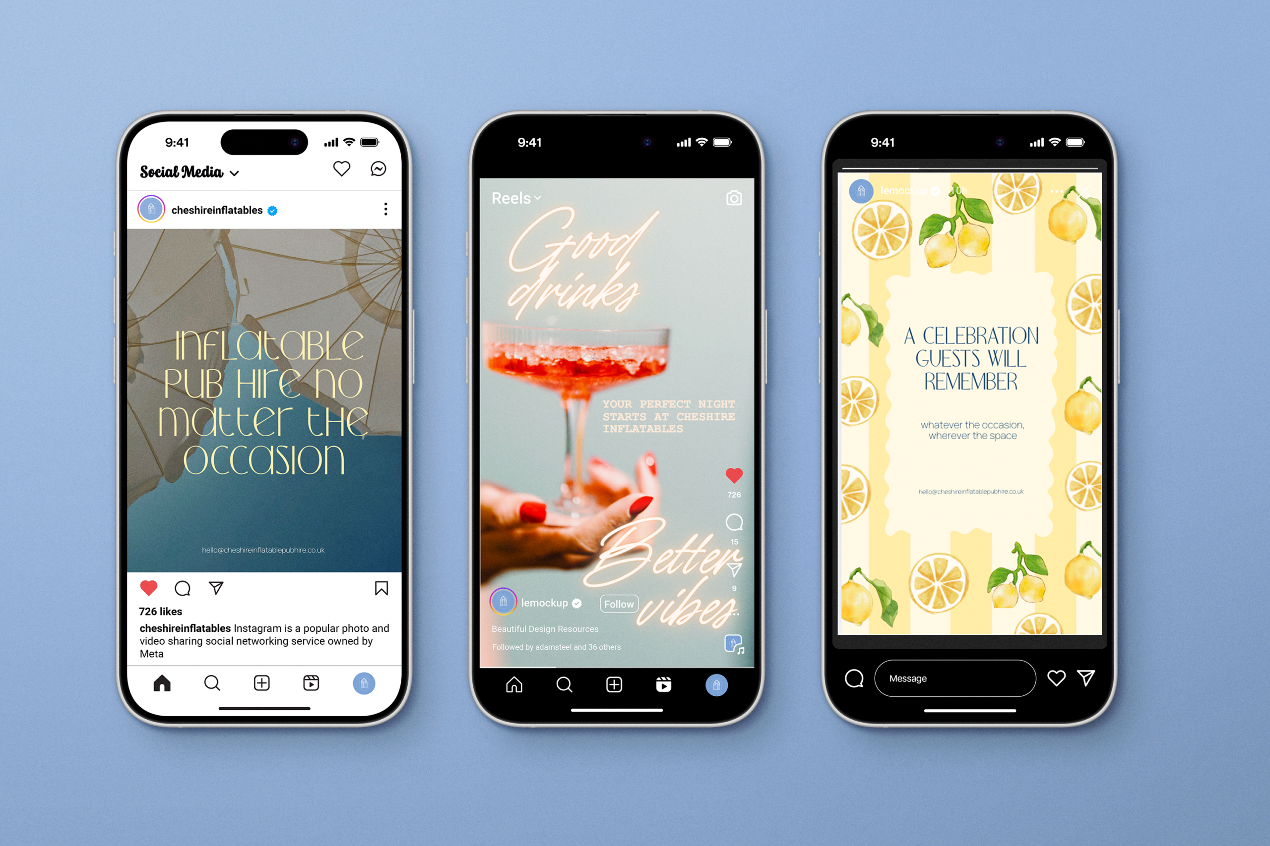 Event Hire Website Design